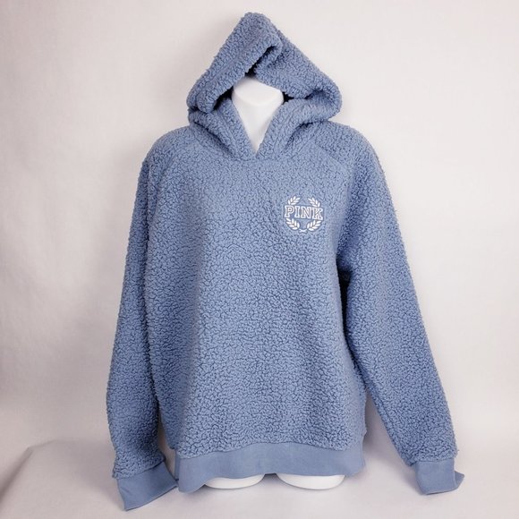light blue sherpa hoodie